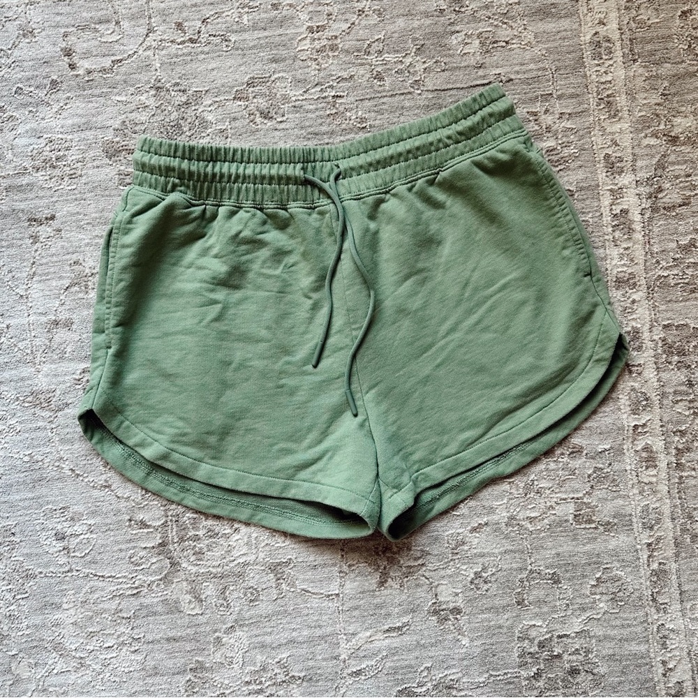 Gymshark Legacy High Waisted Rise Athletic Green Women's Sweat Lounge Shorts S